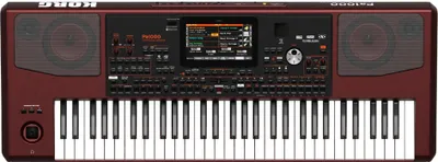 Produktbild von Korg PA-1000 Entertainer Keyboard, 61 halbgewichtete Tasten, Anschlagdynamik, Aftertouch, Bordeauxrot