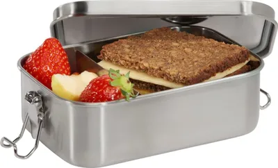 Produktbild von Step by Step Brotzeitbox Edelstahllunchbox mit Trennwand