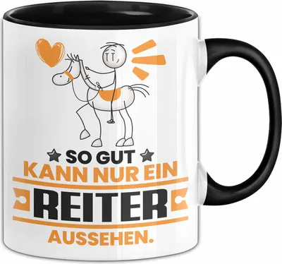 Produktbild von Reiter Geschenk Tasse So Gut Kann Nur Ein Reiter Aussehen Geschenkidee Kaffee-Becher (Schwarz)