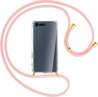 Produktbild von Handykette Backcover-Schutzhülle mit Band (Metall goldfarben) für Sony Xperia X Compact - rosa