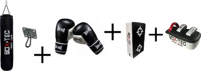 Produktbild von MMA Boxen Kickboxen Professionelle Kampfsport Ausrüstung mit Boxsack, Kick Pads