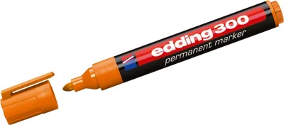Produktbild von Permanentmarker edding 300 orange Packung mit 10 Stück