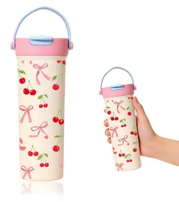 Produktbild von Edelstahl-Thermoskanne, 600 ml, mit doppelwandiger Isolierung