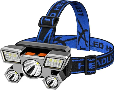 Produktbild von Akumulatorowa latarka czołowa LED, superjasna latarka czołowa USB, wodoodporna, lekka latarka czołowa IPX46, 4 tryby światła, do biwakowania, wędkowania, na zewnątrz, biegania, turystyki pieszej