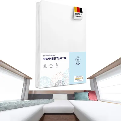 Produktbild von Premium Spannbettlaken für Wohnmobile - 3-teiliges Multistretch Bettlaken