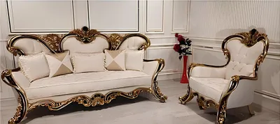 Produktbild von Wohnzimmer Sofa Couch Möbel Klassische Einrichtung 3 Sitzer Couchen