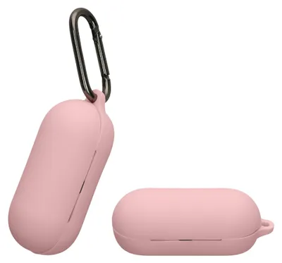 Produktbild von kwmobile Schutzhülle für Sony WF-C700N Hülle - TPU Silikon Case für Kopfhörer Ladecase - stoßfestes Cover mit Karabiner - Altrosa