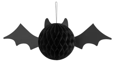 Immagine prodotto di Pipistrello a nido d'ape 45x17cm carta nera