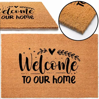 Produktbild von TabPrint Fußmatte Kokos WELCOME TO OUR HOME 40x60 cm