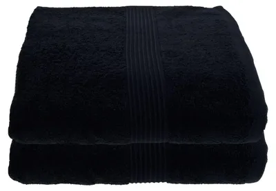 Produktbild von Julie Julsen 2er Pack Saunatücher 600g/m² Schwarz,80 x 200 cm
