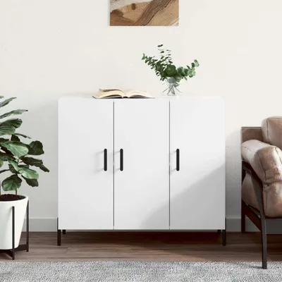 Image de vidaXL Sideboard Blanc 90x34x80 cm Bois composite