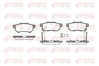 Produktbild von REMSA Bremsbeläge Satz Hinten Bremsklötze für HONDA Jazz II Schrägheck (GD, GE3, GE2) 0233.52