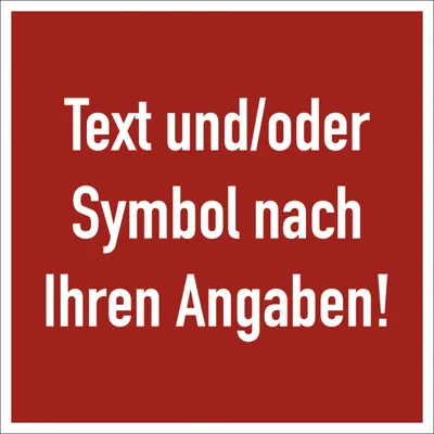 Produktbild von Dreifke® Aufkleber, Brandschutzzeichen - Text nach Ihren Angaben, Folie, 148x...