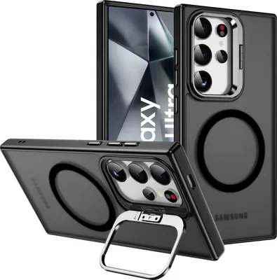 Image de Hybrid Luxury Case pour Samsung Galaxy S24 Ultra Coque Anneau magnétique pour MagSafe Housse de protection