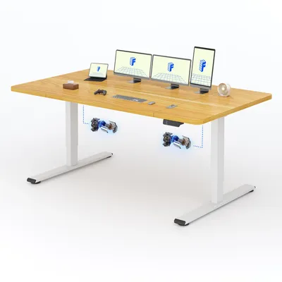 Produktbild von FLEXISPOT Biurko elektryczne z regulacją wysokości 180x80cm, 2 mocne silniki, udźwig 120 kg, zabezpieczenie antykolizyjne, 4 funkcje pamięci (klon)
