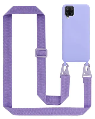 Obrázek produktu pro Cadorabo Ochranné pouzdro pro Samsung Galaxy A12 / M12 Case in Purple Řetězové pouzdro na mobilní telefon s nastavitelnou délkou kabelu