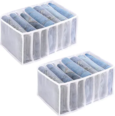 Produktbild von Kleiderschrank-Organizer, Aufbewahrungskörbe, platzsparende Kleideraufbewahrungsbox, tragbare Aufbewahrungsbehälter fürs Schlafzimmer