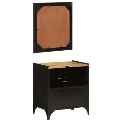 Produktbild von Maison Exclusive - 2-tlg. Badmöbel-Set Eisen und Massivholz Mango
