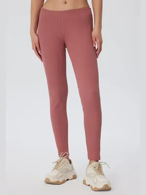 Produktbild von Damen Ripp-Leggings aus 100% Baumwolle, weich, eng anliegend mit Gummizug