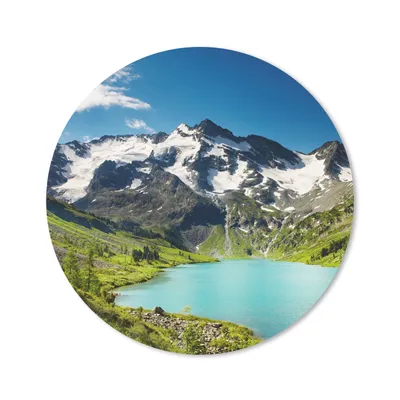 Produktbild von MuchoWow® Mauspad Mousepad Schnee - Berg - Wasser 20x20 cm - Mousepads - Maus Mat - Pad - Mausunterlage - Schreibtischmatte