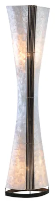 Produktbild von Stehlampe - Schwarz - Weiß - Kunststoff - Metall - 2-flammig - H 150 cm