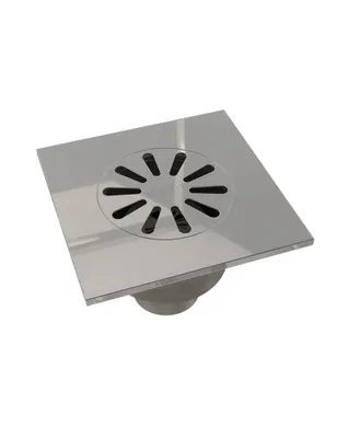 Produktbild von Edelstahl Bodenablauf Ablaufrinne Dusch Ablauf 15x15 cm Duschrinne Badablauf Siphon