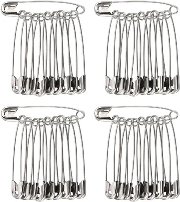 Imagen del producto de Alfileres grandes, de 85 mm, 40 unidades, de acero inoxidable, para ropa