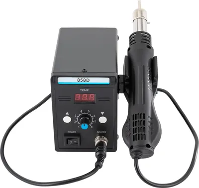 Obrázek produktu pro Horkovzdušná pájecí stanice s horkovzdušnou pistolí o teplotě 100-500 °C pro opravy při svařování a odpájení elektroniky
