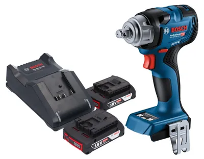 Produktbild von Bosch GDS 18V-330 HC Professional Akku Schlagschrauber 18 V 330 Nm 1/2" Brushless + 2x Akku 2,0 Ah + Ladegerät