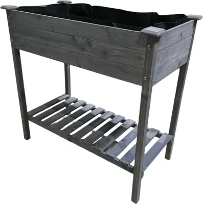Zdjęcie produktu dla Podwyższone łóżko z drewna jodłowego, 85 x 45 x 81 cm z półką