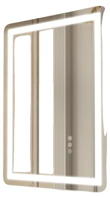 Immagine prodotto di VEVOR LED specchio da bagno Vanity Mirror (50 x 70 cm), specchio antiappannamento, specchio da bagno dimmerabile in continuo con 3 temperature di colore, installabile a parete
