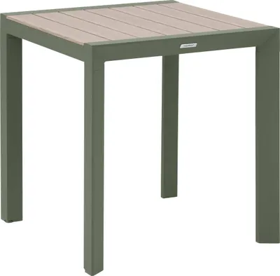 Produktbild von Gartentisch "evasion" holzoptik leinen &amp lorbeergrün 2 sitzer lates aus aluminium  - Hespéride