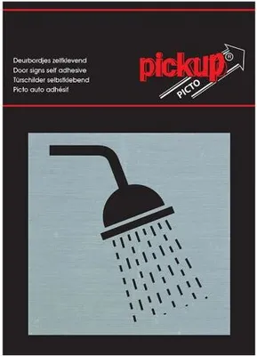 Produktbild von Duschschild aus Aluminium - 80x80 mm selbstklebend.