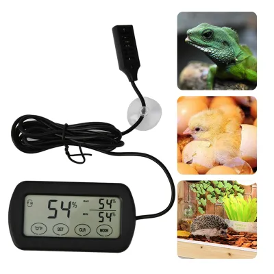 Zdjęcie produktu dla Inkubator jaj z wyświetlaczem LCD Cyfrowy termometr higrometr do zbiorników dla gadów