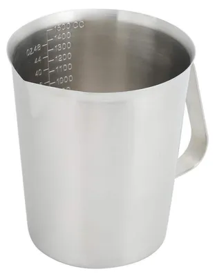Produktbild von Messbecher Edelstahl 1500 ml mit Griff und Markierung