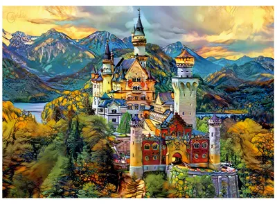Produktbild von Educa - Puzzle Neuschwanstein - 1000 dielov