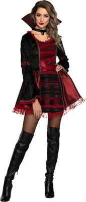 Produktbild von Vampier Dame Empress Zwart-Rood Kostuum 36-38