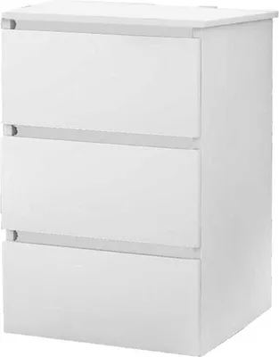 Produktbild von Kommode Schubladenschrank Beti 3 Weiß Für Schminktisch 60