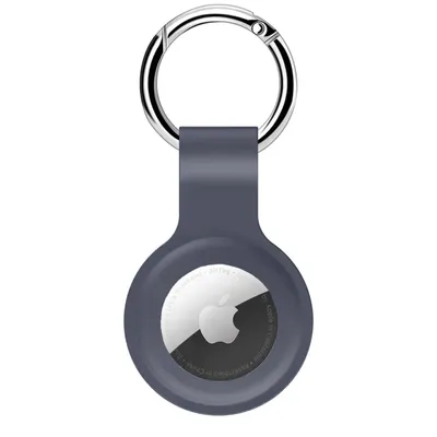 Produktbild von AirTag Anhänger Grau – AirTag Schlüsselanhänger / Hülle – Silikon Cover Case für Apple AirTag