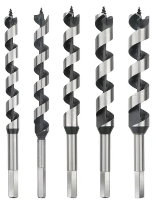 Holzbohrer-Set 5-teilig, Sechskant, 16-25 mm