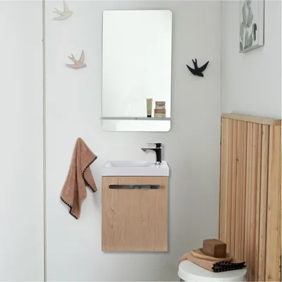 Immagine prodotto di Set lavabo sospeso Nevada con specchio e mensola