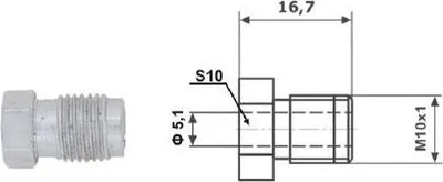 Zdjęcie produktu dla Końcówka Przewodu Hamulcowy M10X1