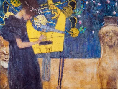Obrázek produktu pro Gustav Klimt art print obraz - Hudba, 1895 (60 x 80 cm)