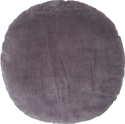 Produktbild von HOMESCAPES Samt Kissen, 40 cm rund, Anthrazit