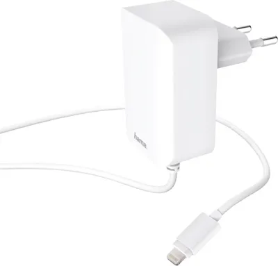 Produktbild von Hama iPhone X Xr Xs 11 12 13 Schnell Ladegerät 12W / 2.4 A für Apple iPhone Weiß
