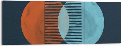 Produktbild von Bild auf Leinwand - Leinwandbild - 3 Teile - Geometrie Abstraktion Minimalismus - 150x50cm - Wand Bild - Wanddeko - Wandbilder - Leinwanddruck - Bilder - Wanddekoration - Leinwand bilder CA150x50-5042