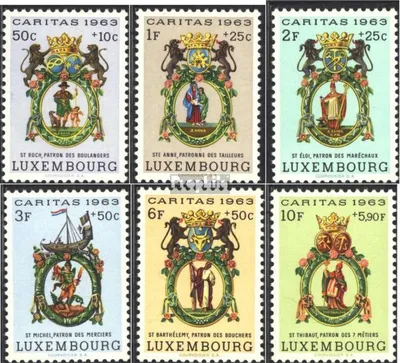 Produktbild von Briefmarken Luxemburg 1963 Mi 684-689 (kompl.Ausg.) postfrisch Caritas