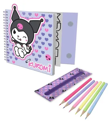 Obrázok produktu pre Kids Euroswan Kreatívny set s peračníkom, farbičkami a nálepkami - Hello Kitty - Kuromi