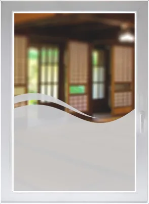 Produktbild von INDIGOS UG Dekorfolie Meer Sichtschutzfolie Woge Fensterbild Ozean Glasdekorfolie Welle satiniert blickdicht - 1200mm Breite x 500mm Höhe