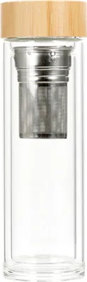 Produktbild von Teeflasche mit Sieb 450 ml, doppelwandiges Teebereiterglas